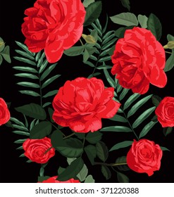 Vector Illustration of floral seamless pattern