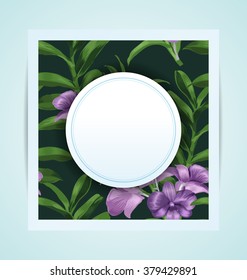Vector Illustration of  floral seamless pattern card