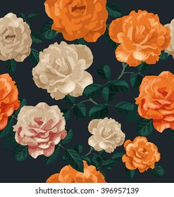 Vector Illustration of  floral seamless pattern