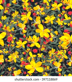 Vector Illustration of  floral seamless pattern
