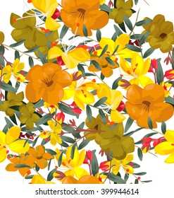 Vector Illustration of  floral seamless pattern