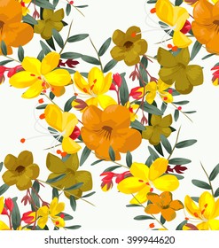 Vector Illustration of  floral seamless pattern