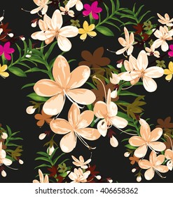Vector Illustration of  floral seamless pattern