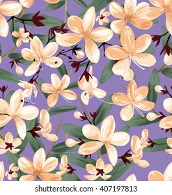 Vector Illustration of  floral seamless pattern