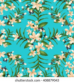 Vector Illustration of  floral seamless pattern