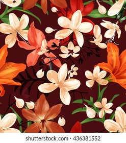Vector Illustration of  floral seamless pattern