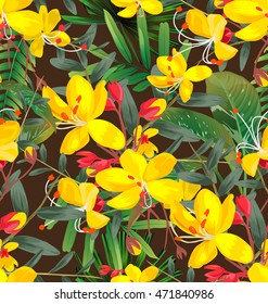 Vector Illustration of  floral seamless pattern
