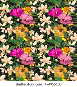 Vector Illustration of  floral seamless pattern