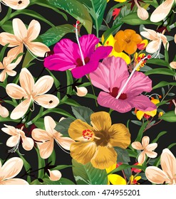 Vector Illustration of  floral seamless pattern