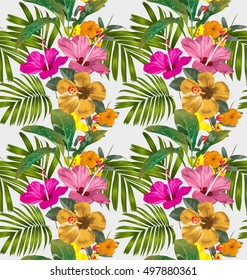 Vector Illustration of  floral seamless pattern