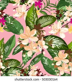 Vector Illustration of  floral seamless pattern