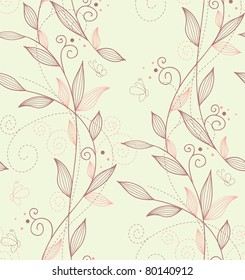 Vector illustration of Floral seamless pattern