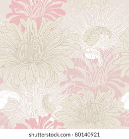 Vector illustration of Floral seamless pattern