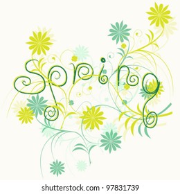 Vector illustration  of floral spring