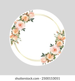 Vector illustration of floral tags. Floral circle. Baat Pakki Tag. Thank you tags, wedding tags, birthday tags, label, printable. 