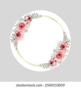 Vector illustration of floral tags. Floral circle. Baat Pakki Tag. Thank you tags, wedding tags, birthday tags, label, printable. 