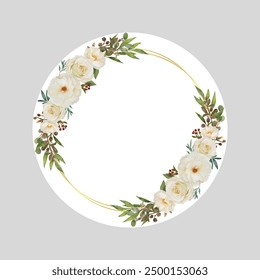 Vector illustration of floral tags. Floral circle. Baat Pakki Tag. Thank you tags, wedding tags, birthday tags, label, printable. 