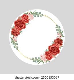 Vector illustration of floral tags. Floral circle. Baat Pakki Tag. Thank you tags, wedding tags, birthday tags, label, printable. 