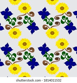 Vector Illustration of Floral Themed Digital Paper
