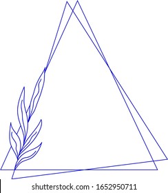Vector Illustration Floral Triangle Frame