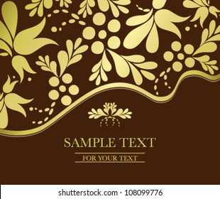 Vector illustration of floral vintage background