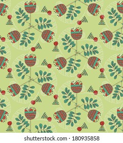 Vector illustration floral vintage background, pattern