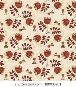 Vector illustration floral vintage background, pattern