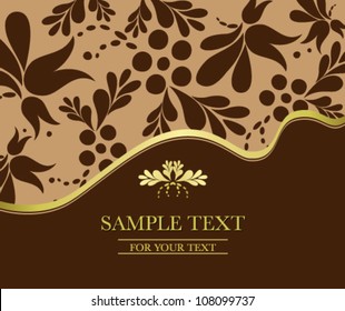 Vector illustration of floral vintage card