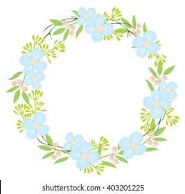 vector illustration of floral wreath