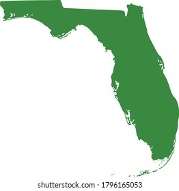 Vector Illustration Florida Map Stock Vector (Royalty Free) 1796165053 ...