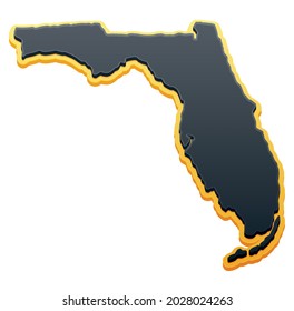 Vector Illustration Florida Map Stock Vector (Royalty Free) 2028024263 ...