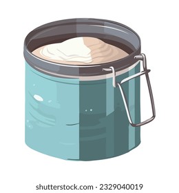 ilustración vectorial de la harina en un icono de taza aislado