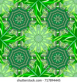 Vector illustration. Flourish ornamental spring garden texture. Flower seamless background. Floral pattern.