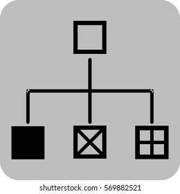 Vector Illustration of Flow Chart Icon in Black
