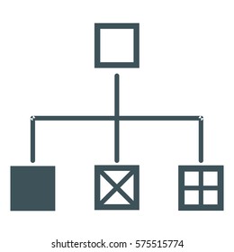 Vector Illustration of Flow Chart Icon in Grey
