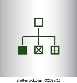 Vektorgrafik des Flowchart-Symbols auf Grün
