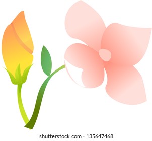 Ilustración vectorial de una flor