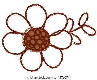Ilustración vectorial de una flor
