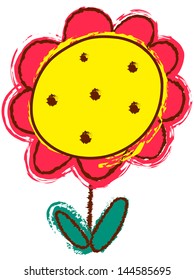 Vector illustration of a flower