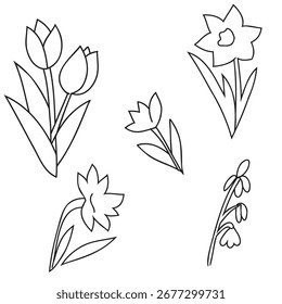  Ilustración vectorial de una flor