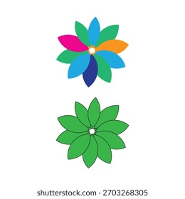 Ilustración vectorial de una flor