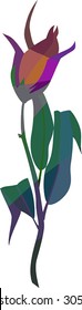 The vector illustration of flower