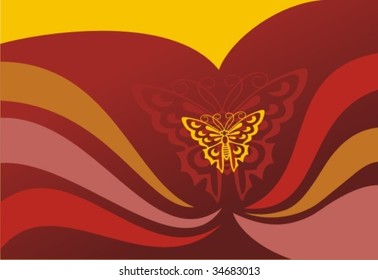 Vector illustration with flower