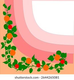 Vector illustration of a flower arrangement, including individual, stems, and leaves.
