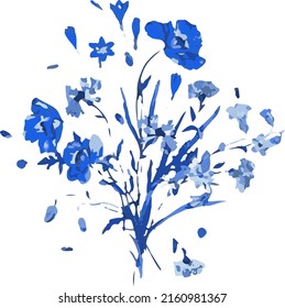vector illustration of flower arrangements a combination of art and the beauty of various types of beautiful flowers associated with several objects