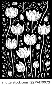 vector illustration of flower background