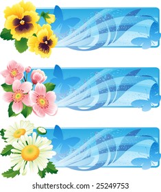 Vector illustration - Flower banners