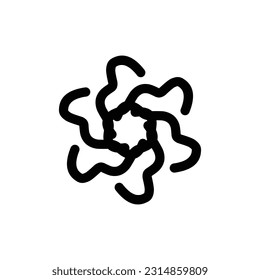 vector illustration of flower in black color