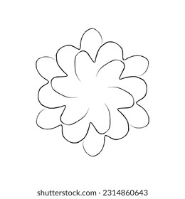 vector illustration of flower in black color