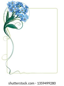 Vector illustration of flower border.